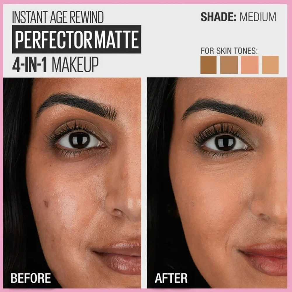 💃 Maybelline Instant Age Rewind Perfector 4-In-1 Makeup - NIB